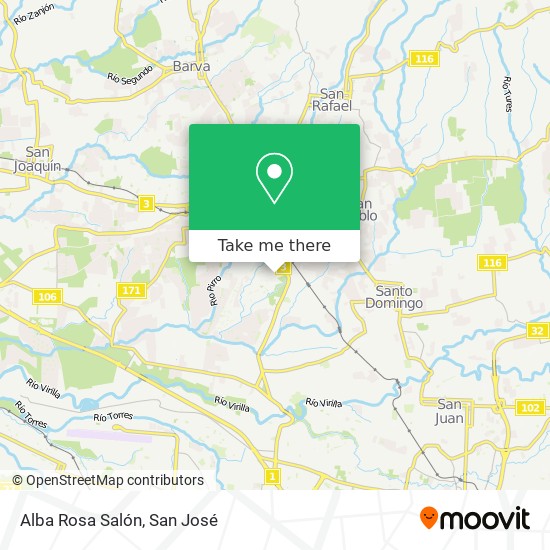 Alba Rosa Salón map