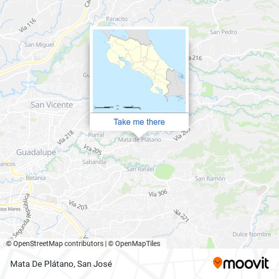 Mata De Plátano map