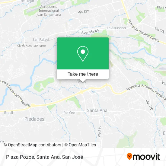 Plaza Pozos, Santa Ana map