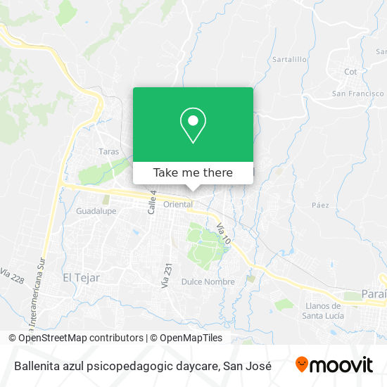 Mapa de Ballenita azul psicopedagogic daycare