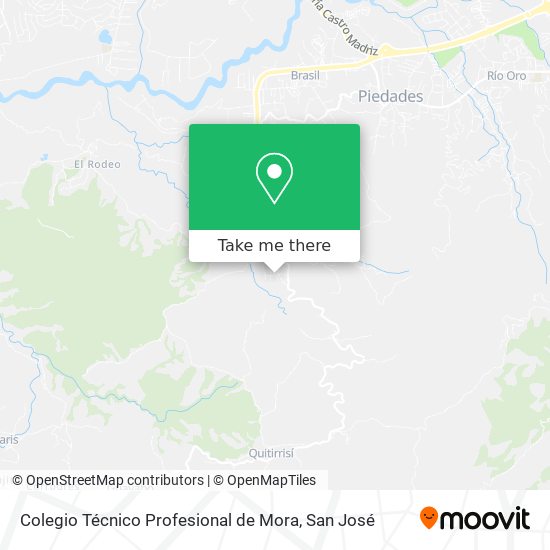 Colegio Técnico Profesional de Mora map