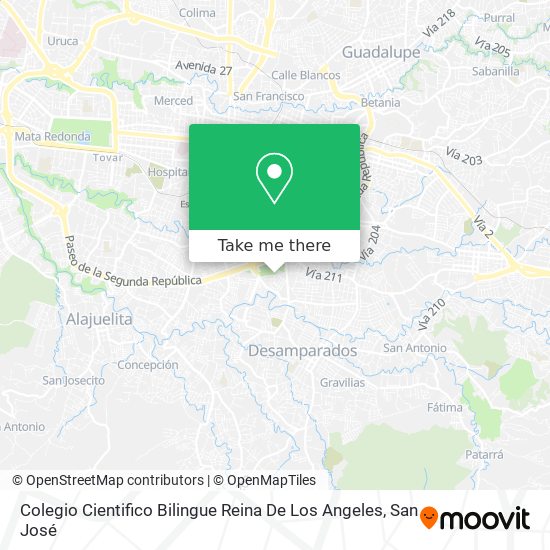 Colegio Cientifico Bilingue Reina De Los Angeles map
