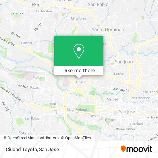 Ciudad Toyota map