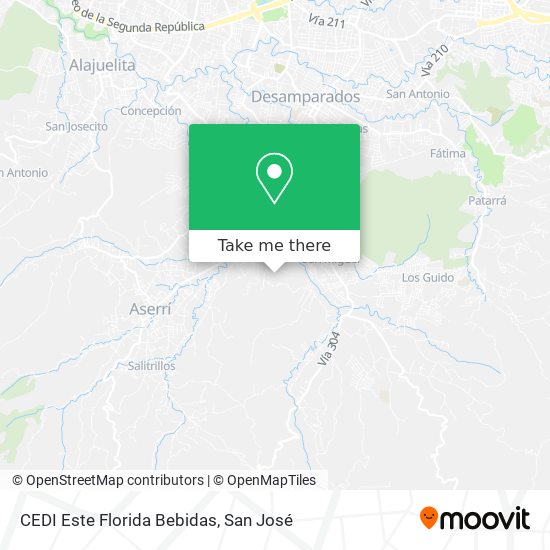 CEDI Este Florida Bebidas map