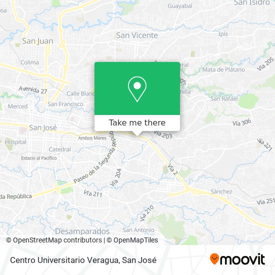 Centro Universitario Veragua map