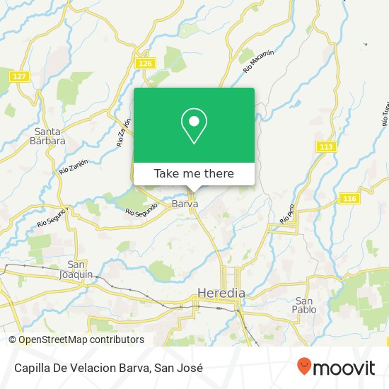 Capilla De Velacion Barva map