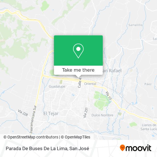 Mapa de Parada De Buses De La Lima