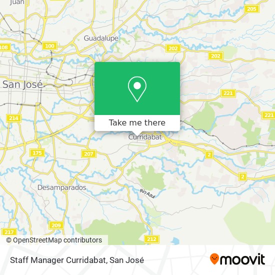 Staff Manager Curridabat map