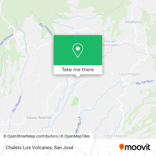 Chalets Los Volcanes map