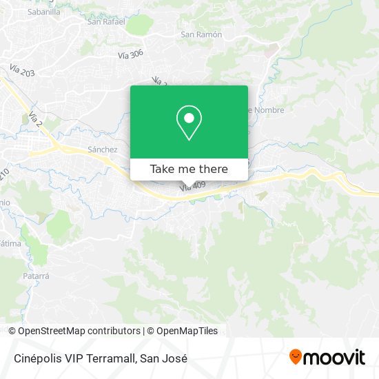 Cinépolis VIP Terramall map