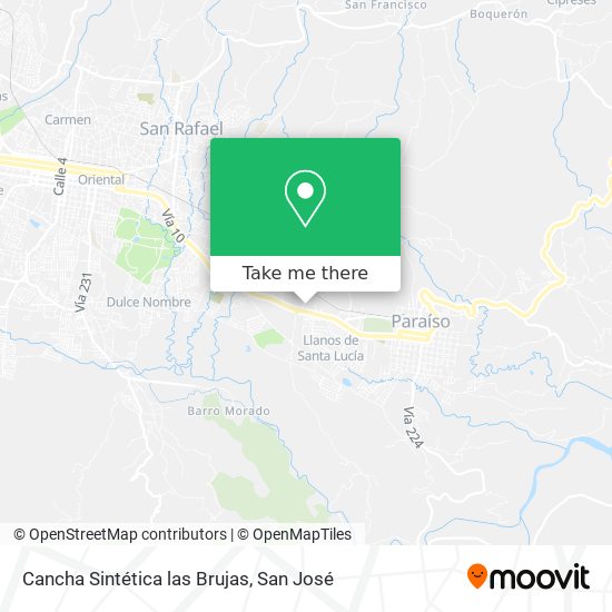 Cancha Sintética las Brujas map