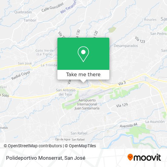 Mapa de Polideportivo Monserrat