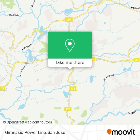 Gimnasio Power Line map