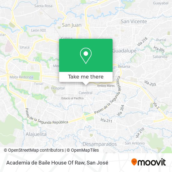 Academia de Baile House Of Raw map