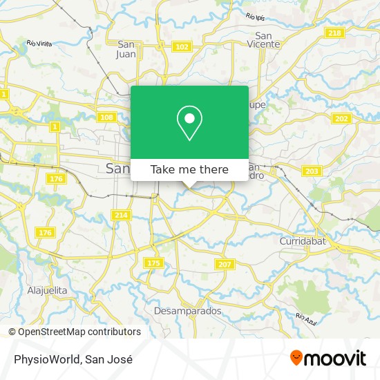 PhysioWorld map