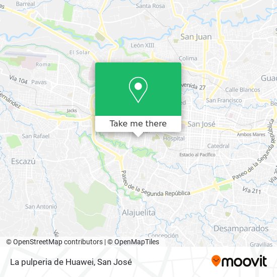 La pulperia de Huawei map