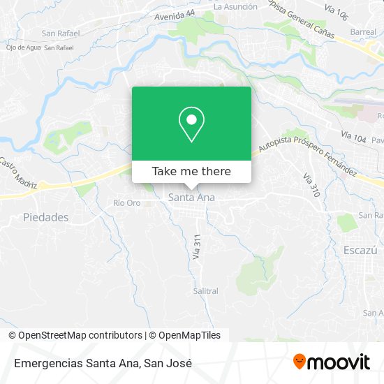 Emergencias Santa Ana map