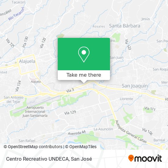 Centro Recreativo UNDECA map
