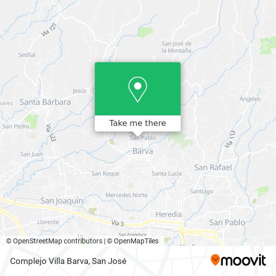 Complejo Villa Barva map