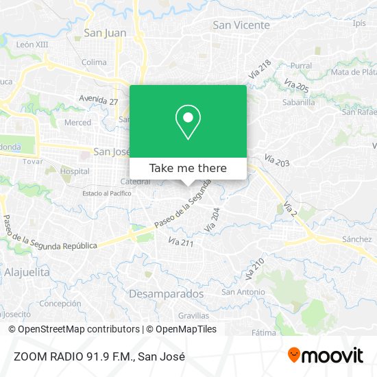 ZOOM RADIO 91.9 F.M. map