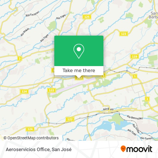 Aeroservicios Office map
