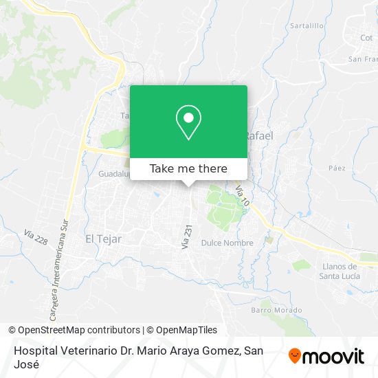 Hospital Veterinario Dr. Mario Araya Gomez map