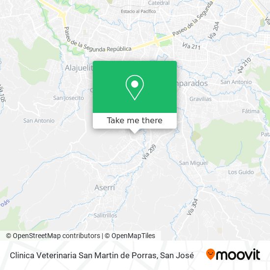 Clinica Veterinaria San Martin de Porras map
