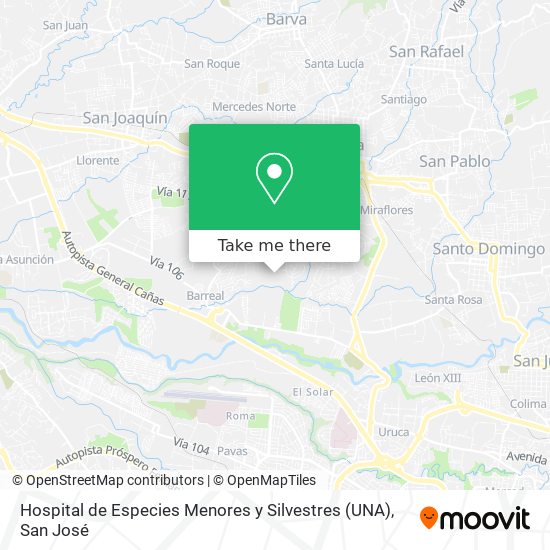 Mapa de Hospital de Especies Menores y Silvestres (UNA)