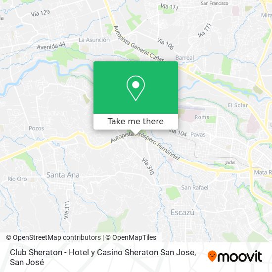 Club Sheraton - Hotel y Casino Sheraton San Jose map