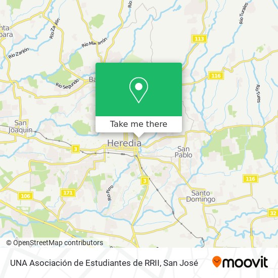 UNA Asociación de Estudiantes de RRII map