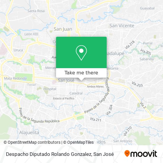 Despacho Diputado Rolando Gonzalez map