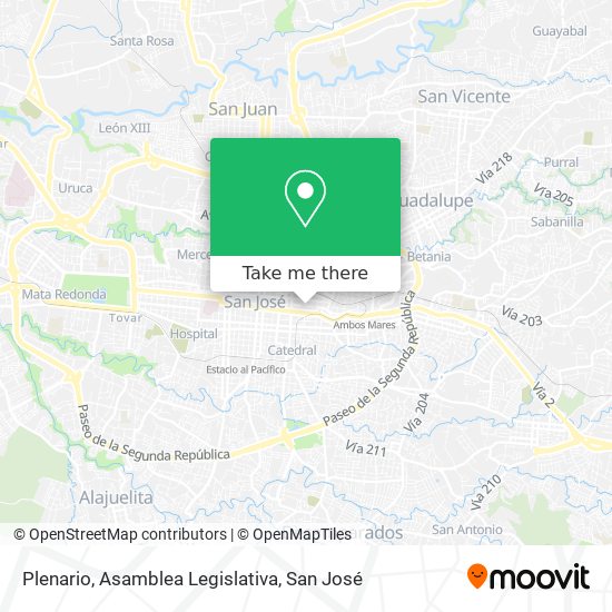 Plenario, Asamblea Legislativa map