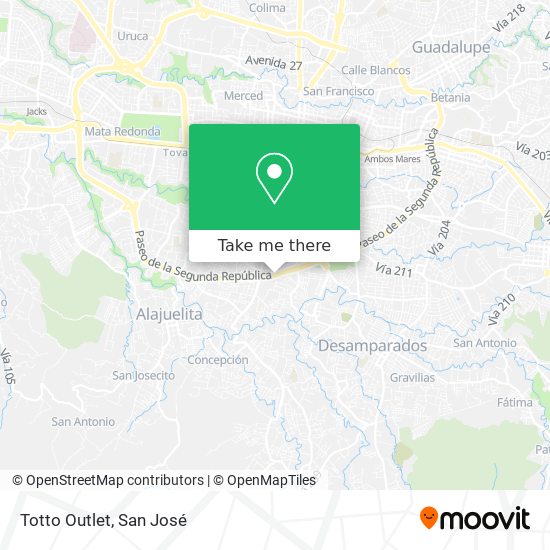 Totto Outlet map