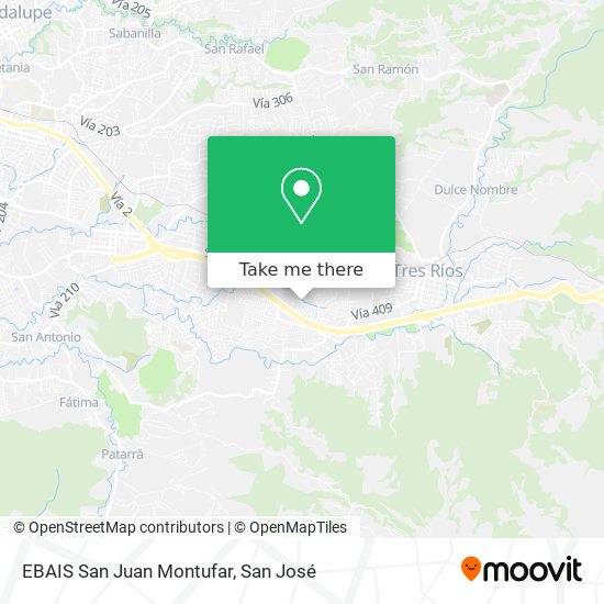 EBAIS San Juan Montufar map