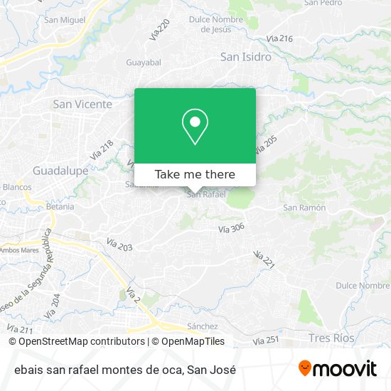 ebais san rafael montes de oca map