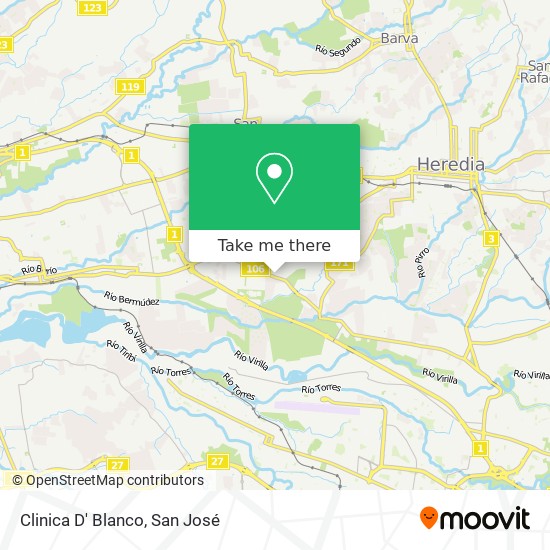 Clinica D' Blanco map
