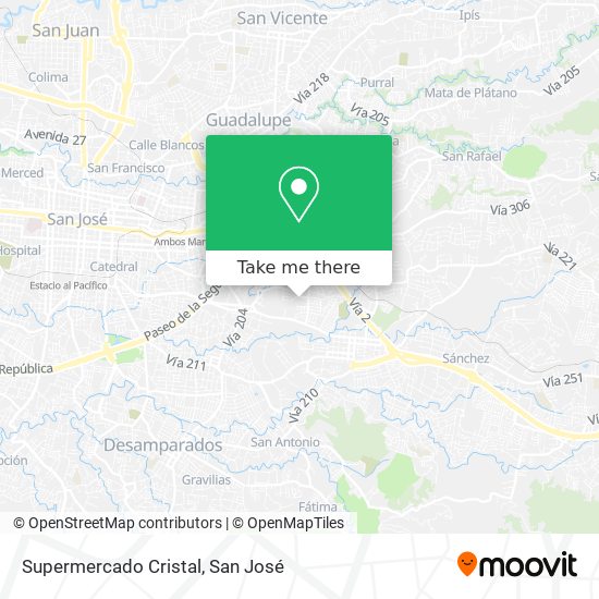 Mapa de Supermercado Cristal