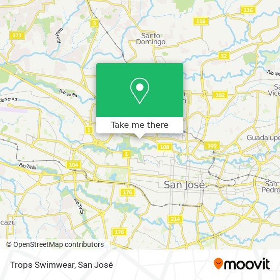 Trops Swimwear map