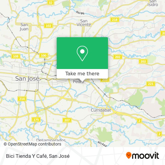 Bici Tienda Y Café map