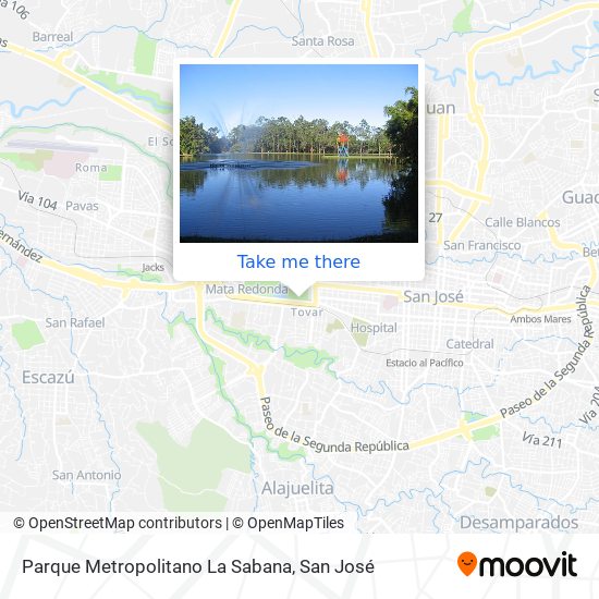Parque Metropolitano La Sabana map