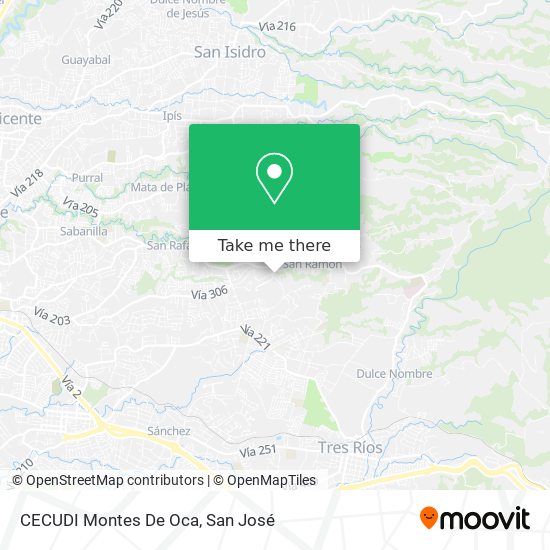 CECUDI Montes De Oca map