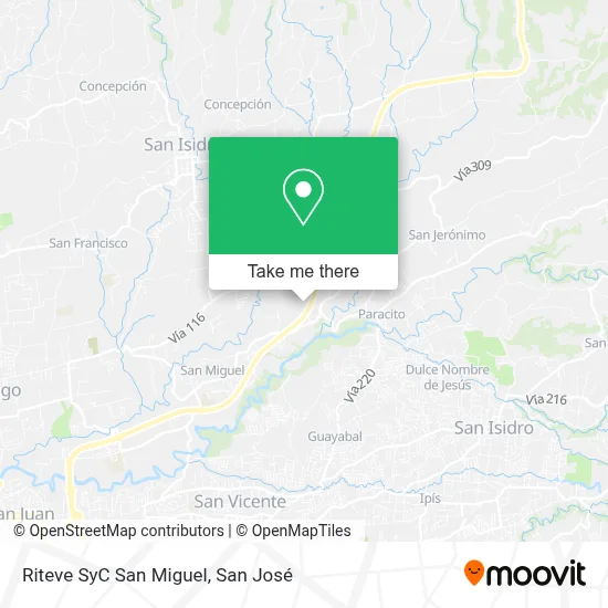 Riteve SyC San Miguel map