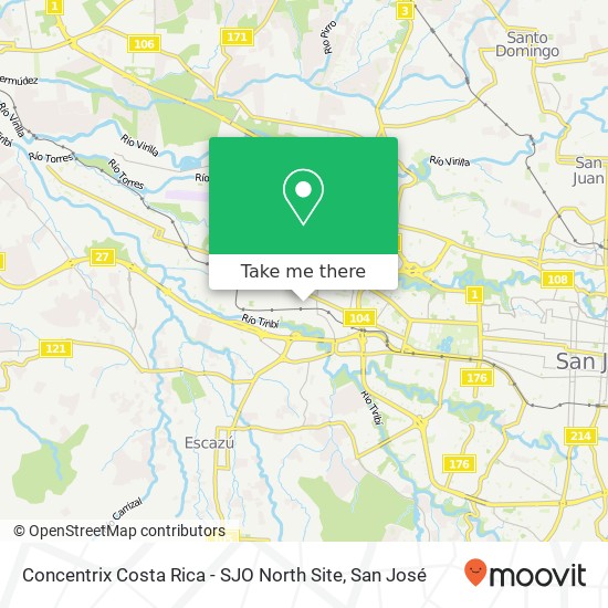 Mapa de Concentrix Costa Rica - SJO North Site