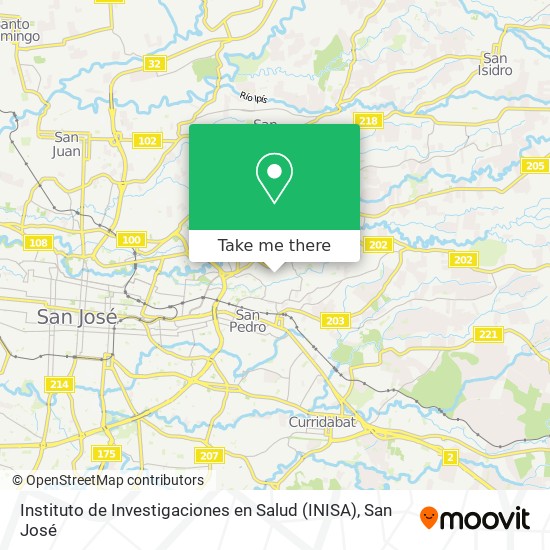 Instituto de Investigaciones en Salud (INISA) map