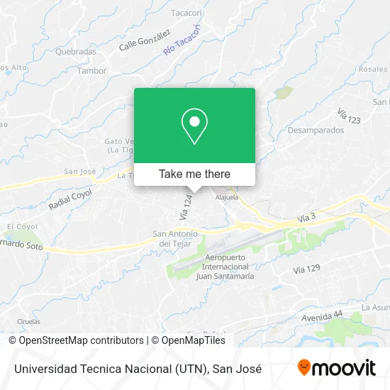 Universidad Tecnica Nacional (UTN) map