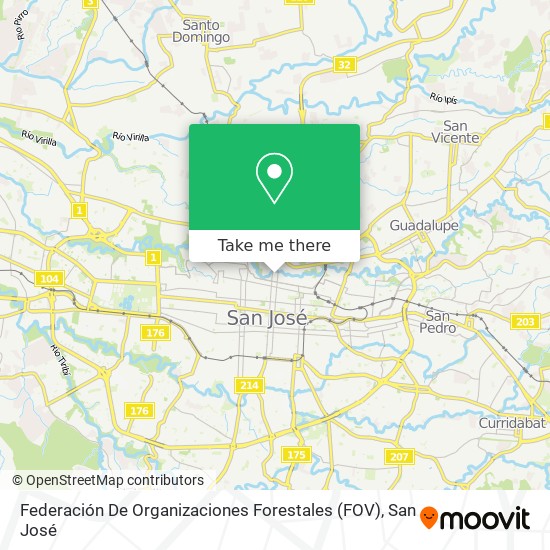 Federación De Organizaciones Forestales (FOV) map