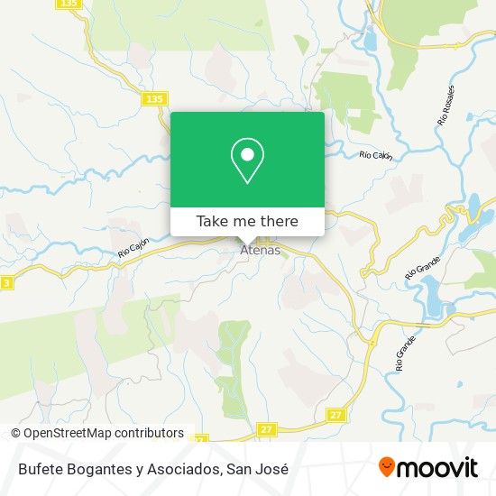 Bufete Bogantes y Asociados map
