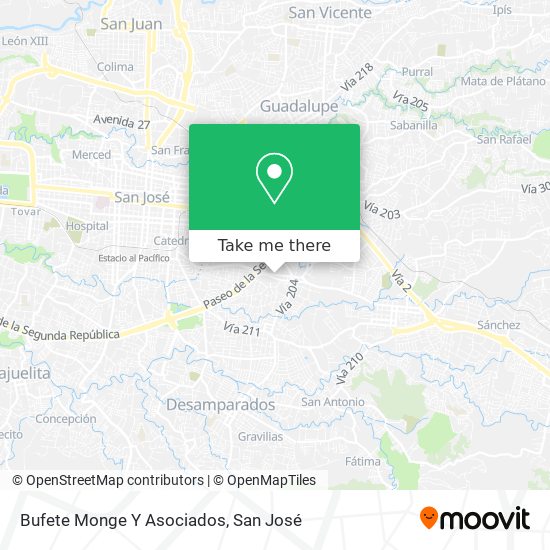 Bufete Monge Y Asociados map