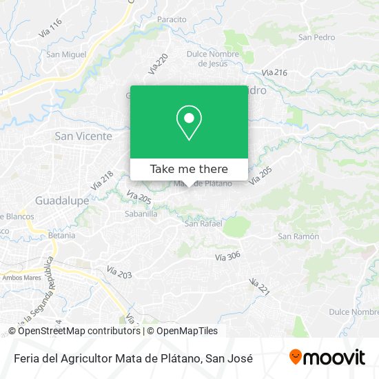 Mapa de Feria del Agricultor Mata de Plátano
