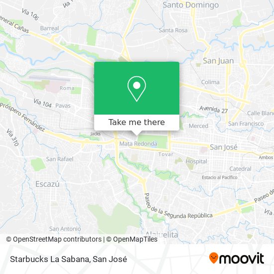 Mapa de Starbucks La Sabana